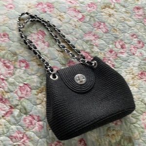 Black straw bag NWOT